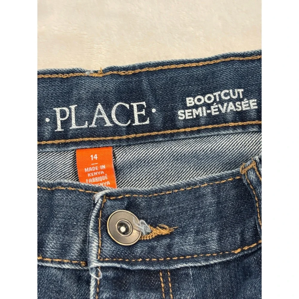 The Childrens Place Boys Bootcut Jeans Size 14 Medium Wash Denim Pants